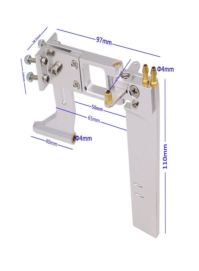Treehobby 110mm Aluminum Alloy Water Absorbing Steering RC Boat Rudder with 4mm Shaft Axle Strut Mount Bracket Kit Holder,Dual Water Pickup - Image 2